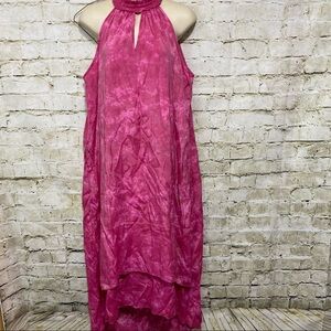 NWT Mlle Gabrielle Pink Tie Dye Maxi Dress